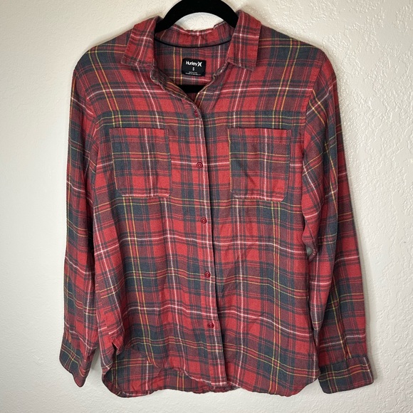 Hurley Wilson Red Plaid Flannel - Women’s Size Small - Picture 2 of 8